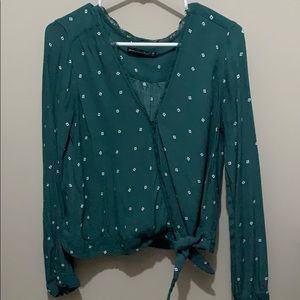 Abercrombie green wrap top